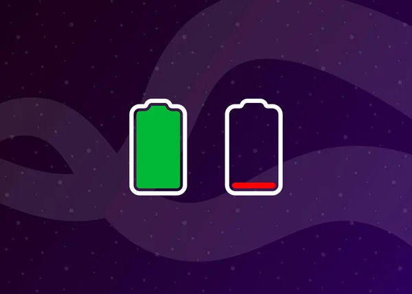 Batterij Charge Range Vector Illustratie — Stockvector