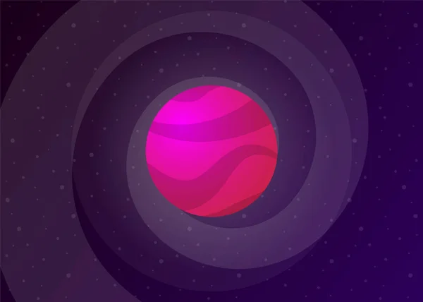 Planeta Cosmos Espacio Ilustración Vectorial — Vector de stock