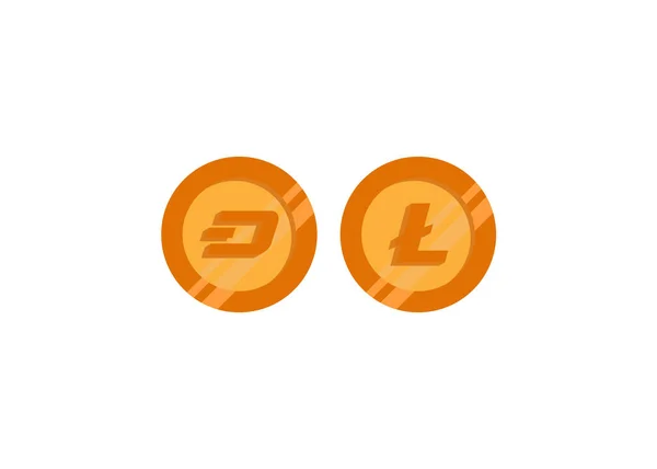 Cryptocurrencies Icons Vector Illustration — 스톡 벡터