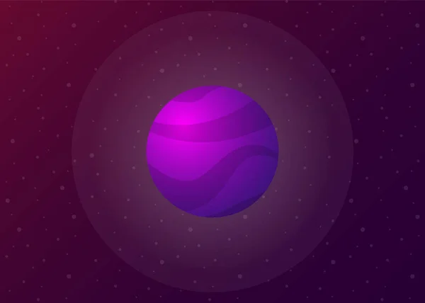 Planeta Cosmos Espacio Ilustración Vectorial — Vector de stock