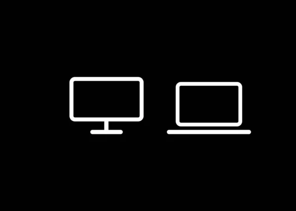Векторная Иллюстрация Устройств Компьютеры — стоковый вектор
