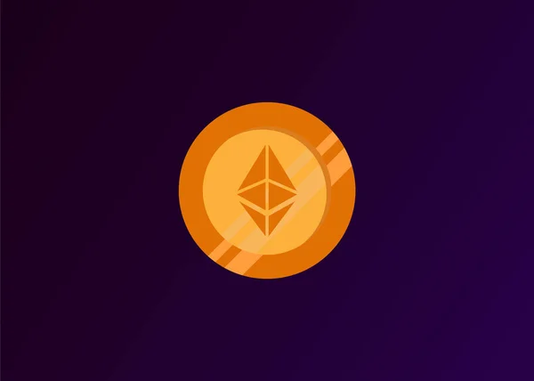 Cryptocurrency Vector Illustration Eternal Coin Icon — ストックベクタ