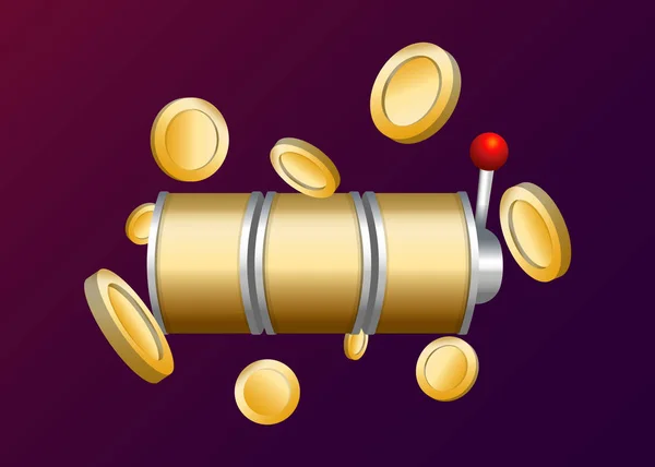 Slot Machine Render Vector Illustration — 스톡 벡터