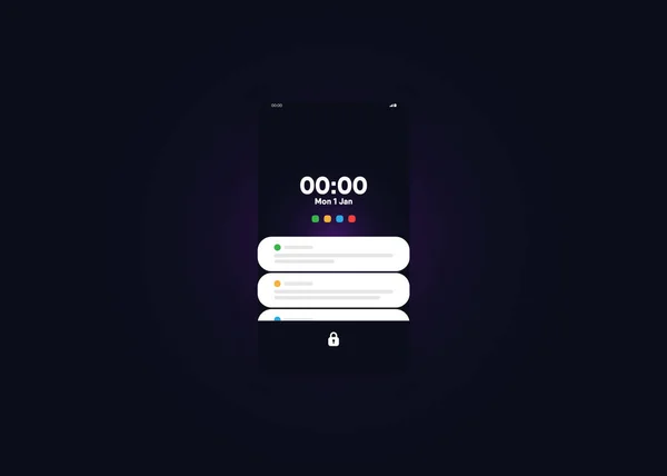 Smartphone Pantalla Del Teléfono Móvil Renderizado — Vector de stock