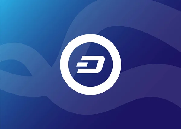 Cryptocurrency Vector Illustration Dash Coin Icon — 스톡 벡터