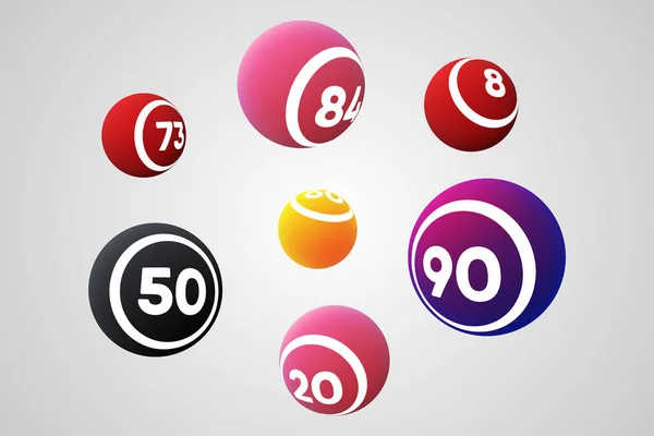 Bingo Topları Vektör İllüstrasyonu