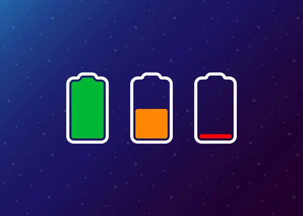 Battery Charge Range Vector Illustration — 스톡 벡터