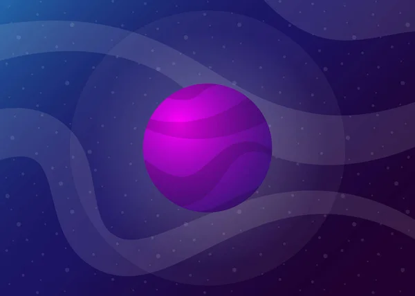 Planeta Cosmos Espacio Ilustración Vectorial — Vector de stock