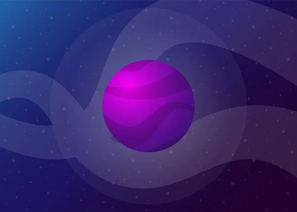 Planeta Cosmos Espacio Ilustración Vectorial — Vector de stock