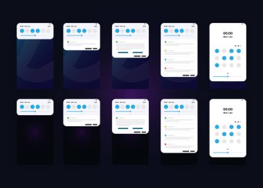 Akıllı telefonlar, cep telefonları, ekranlar. 3d Hazırlama