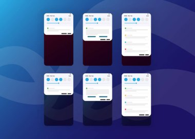 Akıllı telefonlar, cep telefonları, ekranlar. 3d Hazırlama 