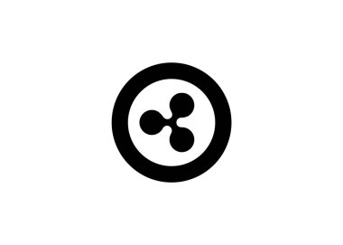 Kripto para birimi vektör çizimi. dalgalı madeni para simgesi