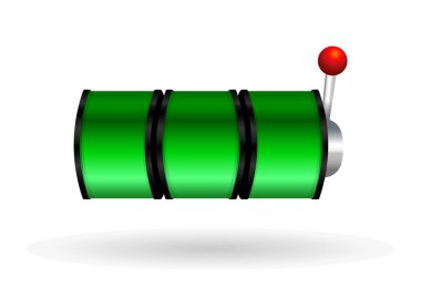 Slot Makinası 3d Render. Vektör illüstrasyonu  
