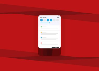 Akıllı telefon, cep telefonu ekranı. 3d hazırlayıcı