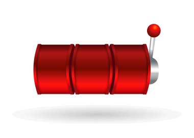 Slot Makinası 3d Render. Vektör illüstrasyonu  