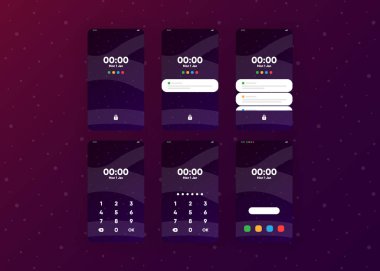 Akıllı telefonlar, cep telefonları, ekranlar. 3d Hazırlama 