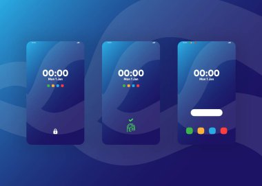 Akıllı telefonlar, cep telefonları, ekranlar. 3d Hazırlama