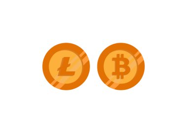 Kripto para birimleri vektör resimleme simgeleri 