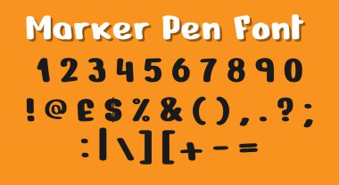 Piyasa Kalemi Yazı Tipi Kalın Harf Yazı tipi Vektörü ResmiComment