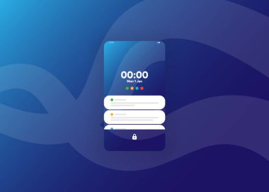 Akıllı telefon, cep telefonu ekranı. 3d hazırlayıcı