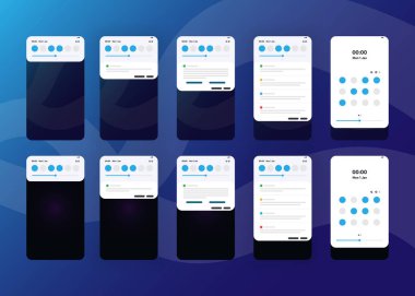 Akıllı telefonlar, cep telefonları, ekranlar. 3d Hazırlama