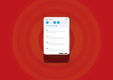 Akıllı telefon, cep telefonu ekranı. 3d hazırlayıcı