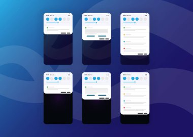 Akıllı telefonlar, cep telefonları, ekranlar. 3d Hazırlama 