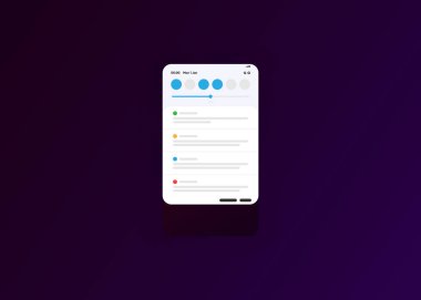 Akıllı telefon, cep telefonu ekranı. 3d hazırlayıcı