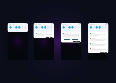 Akıllı telefonlar, cep telefonları, ekranlar. 3d Hazırlama 
