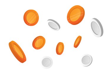 Renkli vektör coina izole edildi