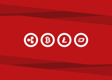 Kripto para birimleri vektör çizimi 