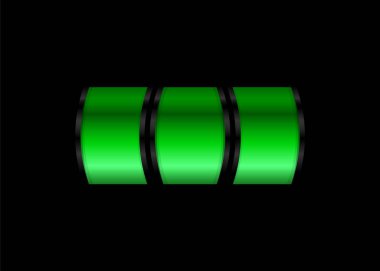 Slot Makinası 3d Render. Vektör illüstrasyonu  