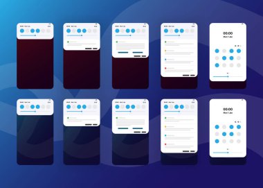 Akıllı telefonlar, cep telefonları, ekranlar. 3d Hazırlama 
