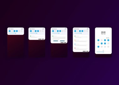 Akıllı telefonlar, cep telefonları, ekranlar. 3d Hazırlama 