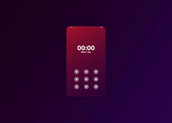 Smartphone Pantalla Del Teléfono Móvil Renderizado — Vector de stock