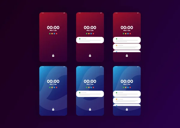 Smartphones Téléphones Portables Écrans Expéditeur — Image vectorielle