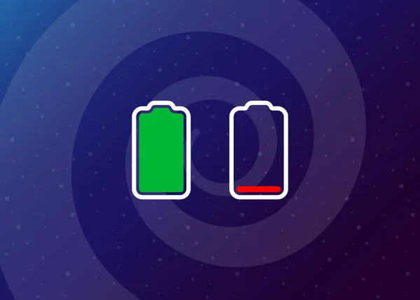 Batterij Charge Range Vector Illustratie — Stockvector