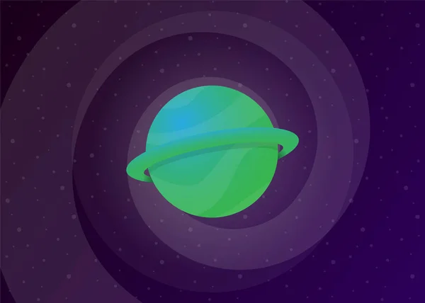 Planeta Cosmos Espacio Ilustración Vectorial — Vector de stock