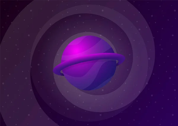 Planeta Cosmos Espacio Ilustración Vectorial — Vector de stock