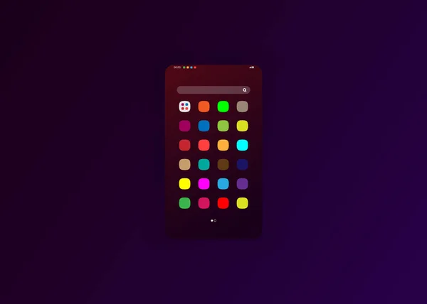Akıllı telefon, cep telefonu ekranı. 3d hazırlayıcı