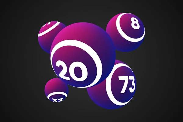 Bingo Balls Vector Illustration — 스톡 벡터