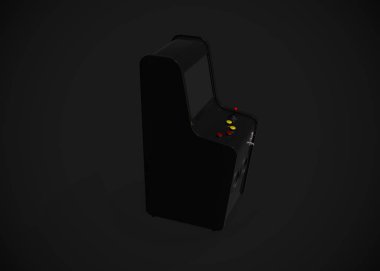 Oyun Makinesi Retro Oyun Biçimi Joystick ve Düğmeler 3d Render