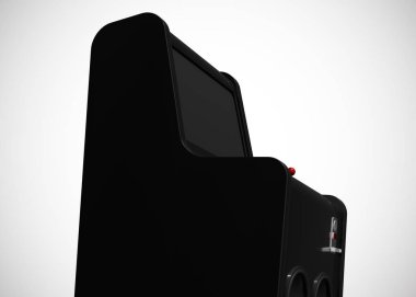 Oyun Makinesi Retro Oyun Biçimi Joystick ve Düğmeler 3d Render