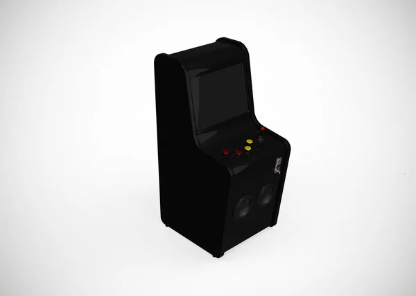 アーケードマシンのレトロゲームスタイルジョイスティックとボタン3Dレンダリング — ストック写真