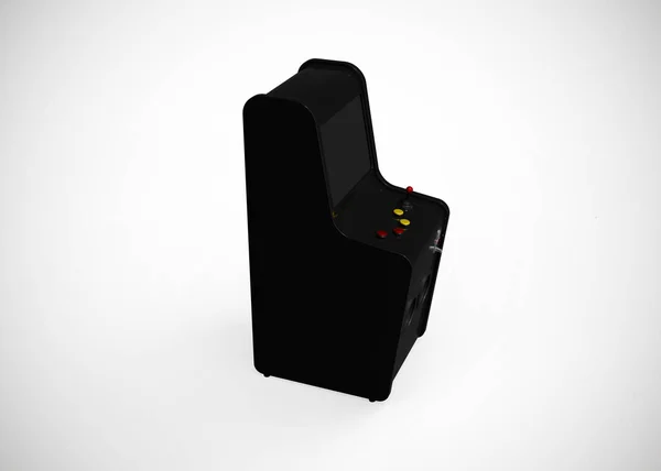 アーケードマシンのレトロゲームスタイルジョイスティックとボタン3Dレンダリング — ストック写真
