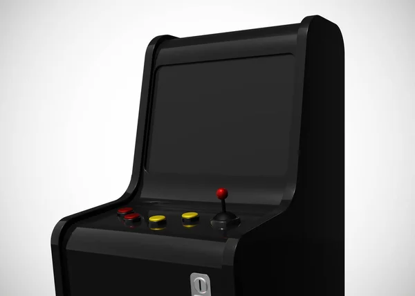 Arcade Machine Retro Gaming Style Joystick Buttons Render — Stock Photo, Image