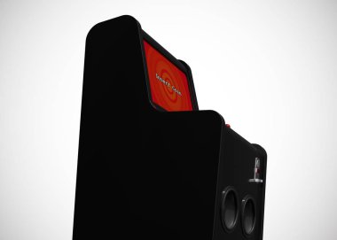 Oyun Makinesi Para Ekran Retro Oyun Biçimini Oyun Çubuğu ve Düğmeleri 3d Render ile Ekle