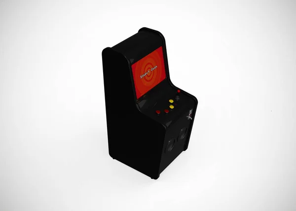 Arcade Machine Infoga Mynt Skärm Retro Gaming Style Med Joystick — Stockfoto