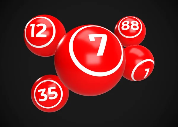 Shiny Bingo Balls 3D Render
