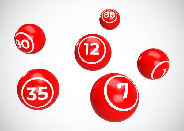 Brillante Bingo Balls Render — Foto de Stock